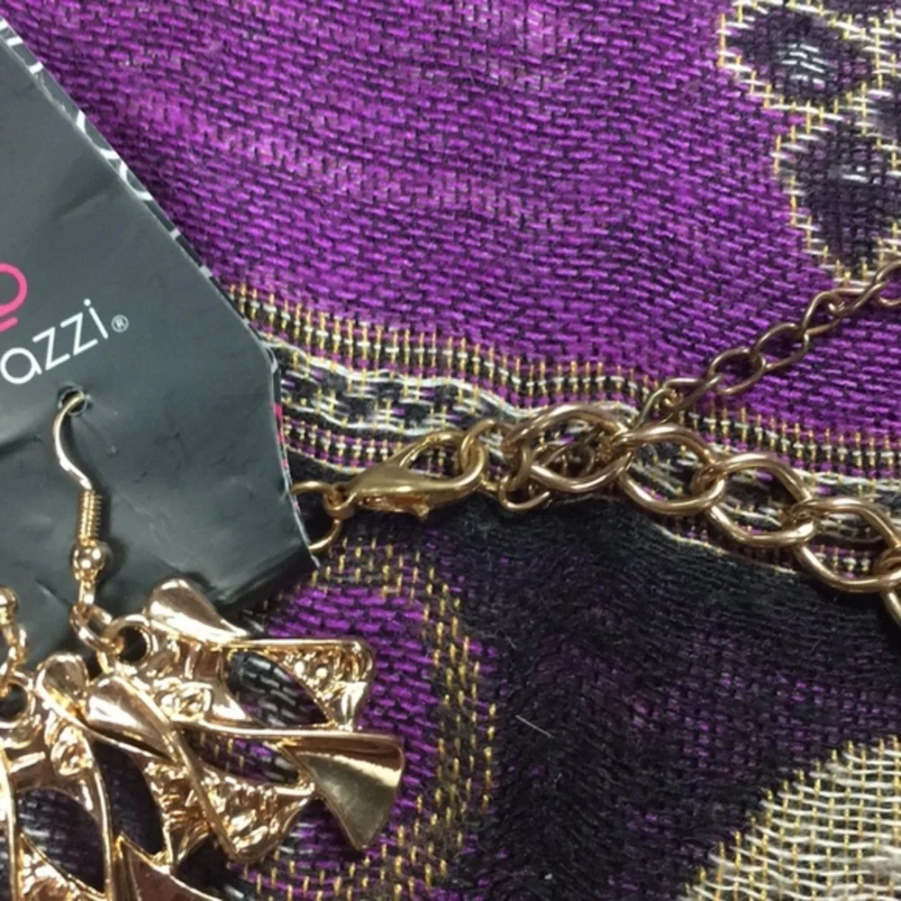 Buy 2 Get 1 Free Paparazzi Fashion Gold Earrings and Necklace Set